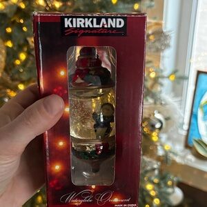 Kirkland Signature Festive Snowman Waterglobe - Red and White